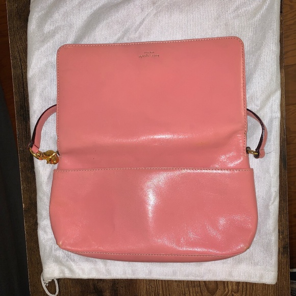Vintage Kate Spade Purse / Clutch - Pink / Green Interior - Picture 12 of 16